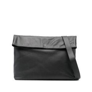 HERSKIND Fold-Over Leather Shoulder Bag Women BLACK Totes